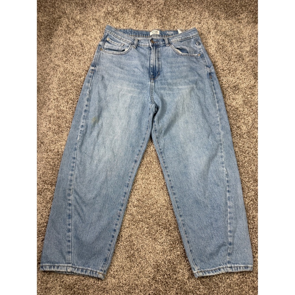 Kensie Jeans The Jessica High Rise Cropped Barrel Light Wash Blue Size 12/31